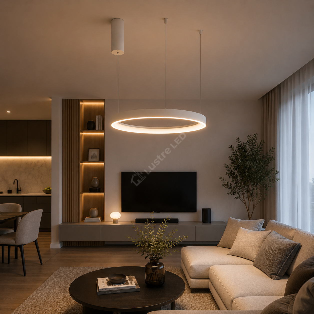 Lustra LED TULLIO INSIDE White, 4260lm, CCT, 1 Segment 48cm