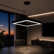 Lustra LED TULLIO SQUARE Black, 3680lm, CCT, 45cm