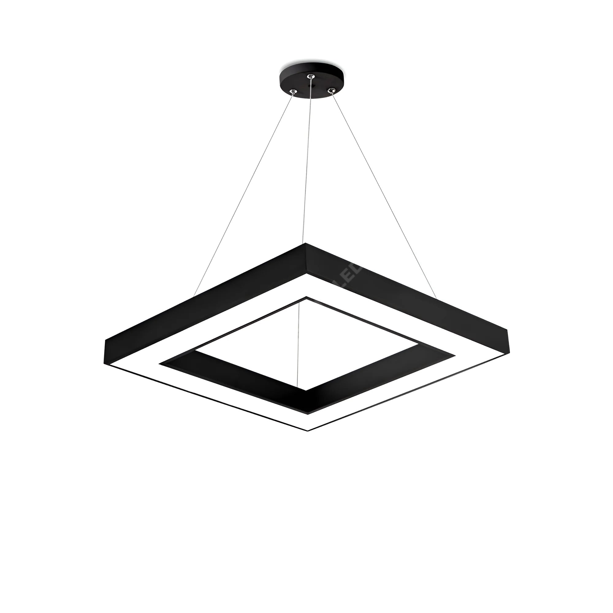 Lustra LED TULLIO SQUARE Black, 3680lm, CCT, 45cm