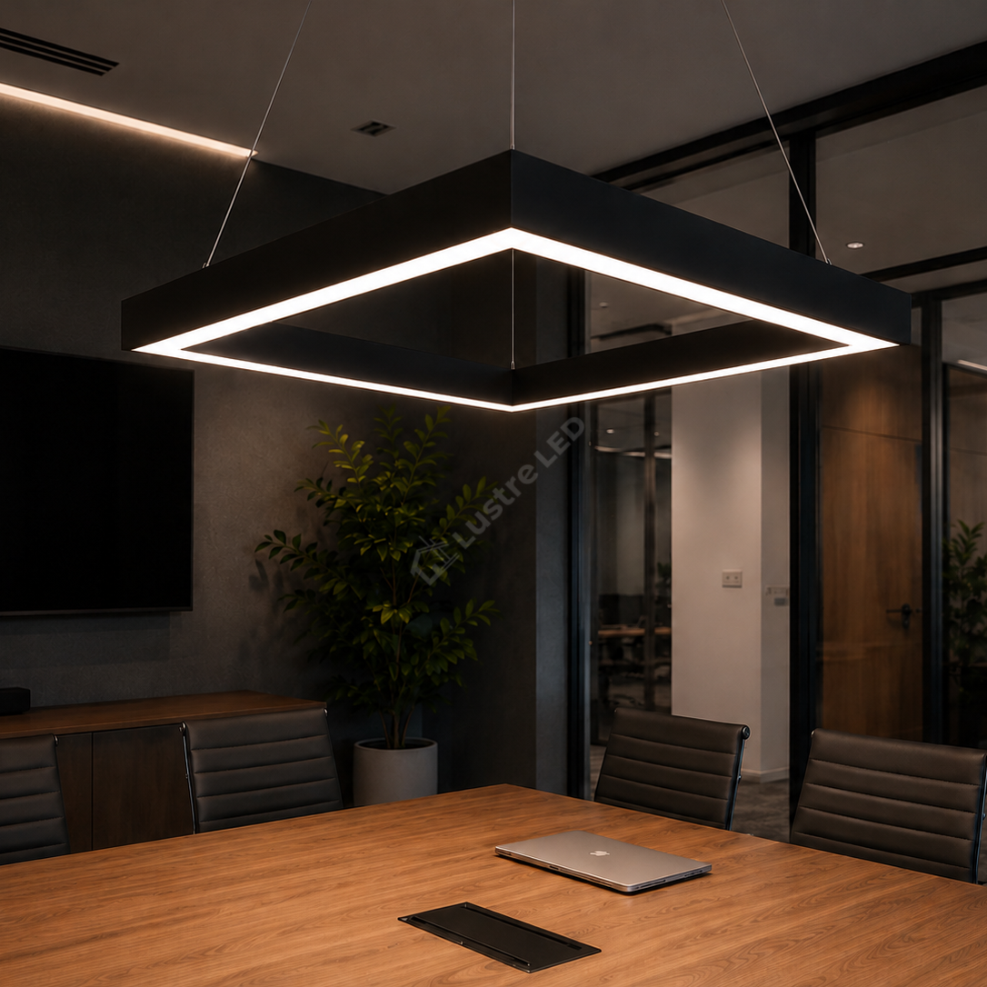 Lustra LED TULLIO SQUARE Black, 4650lm, CCT, 60cm