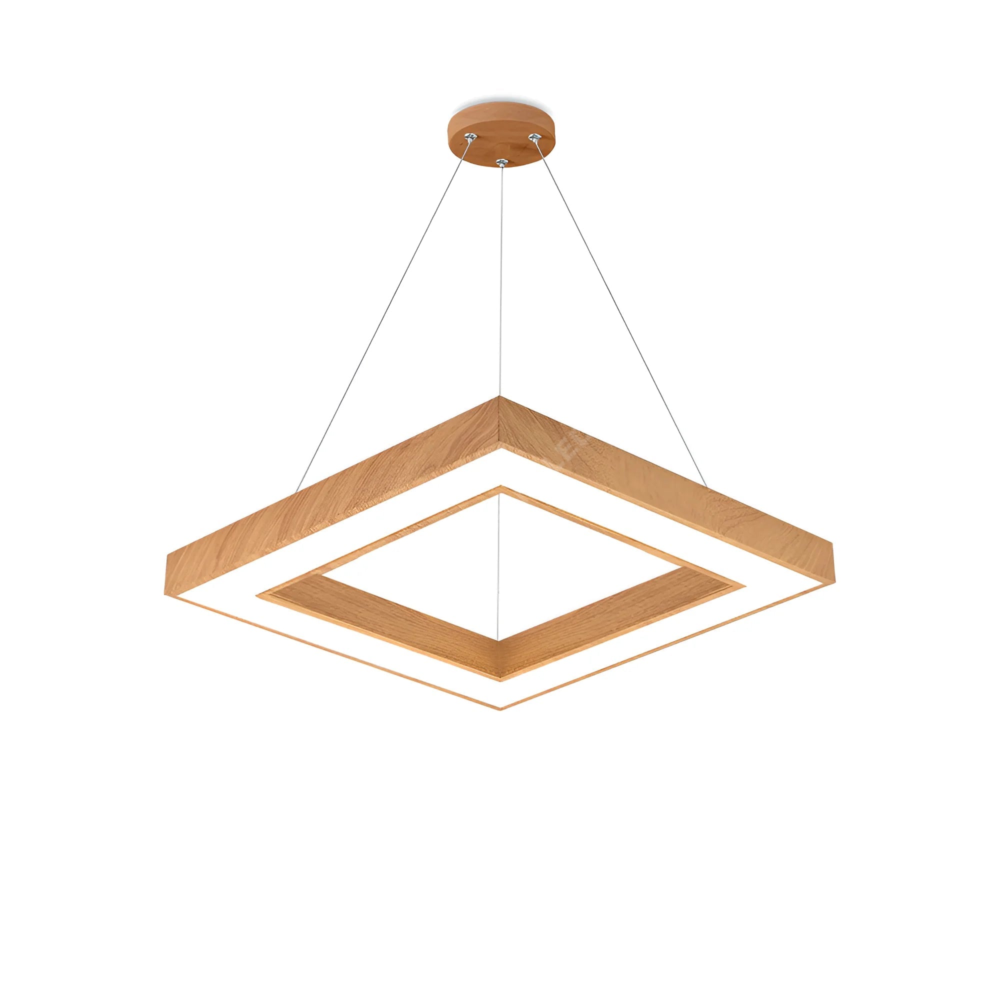 Lustra LED TULLIO SQUARE Brown, 4650lm, CCT, 60cm
