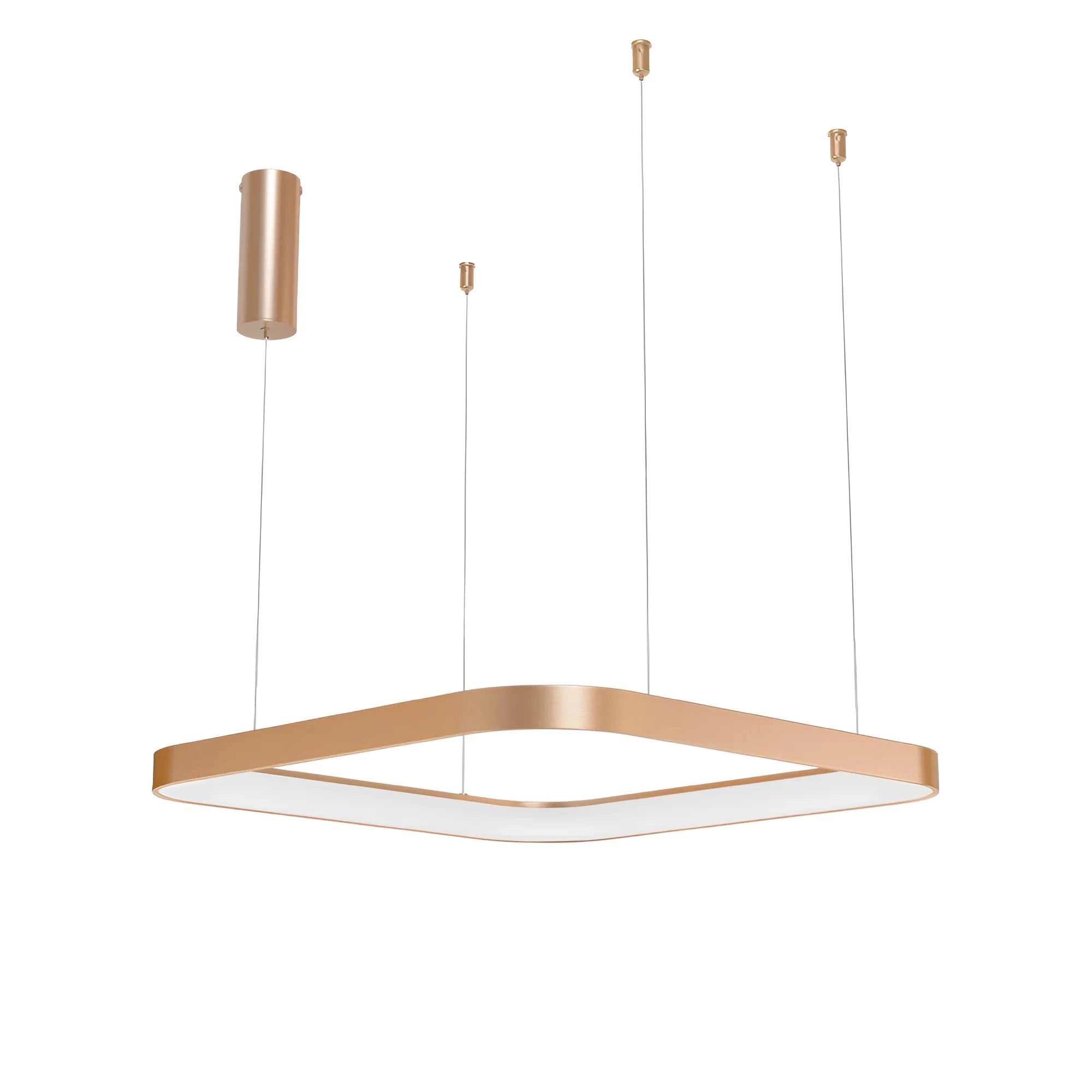Lustra LED TULLIO SQUARE INSIDE Gold, 4260lm, CCT, 48cm
