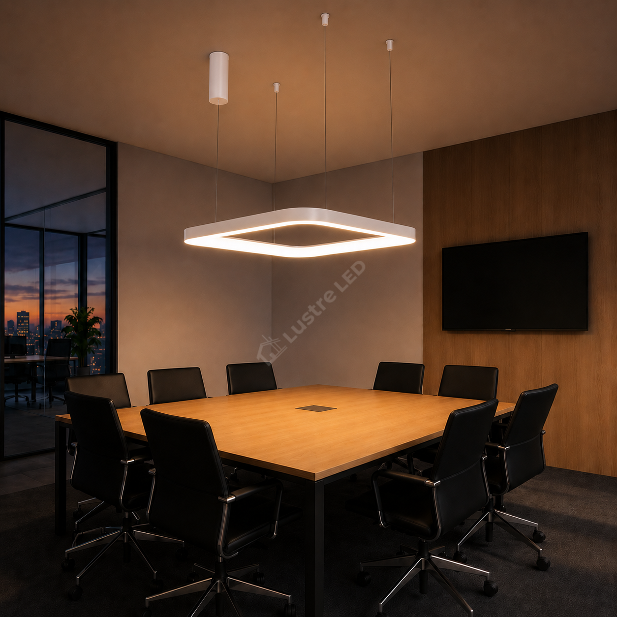 Lustra LED TULLIO SQUARE INSIDE White, 4260lm, CCT, 48cm