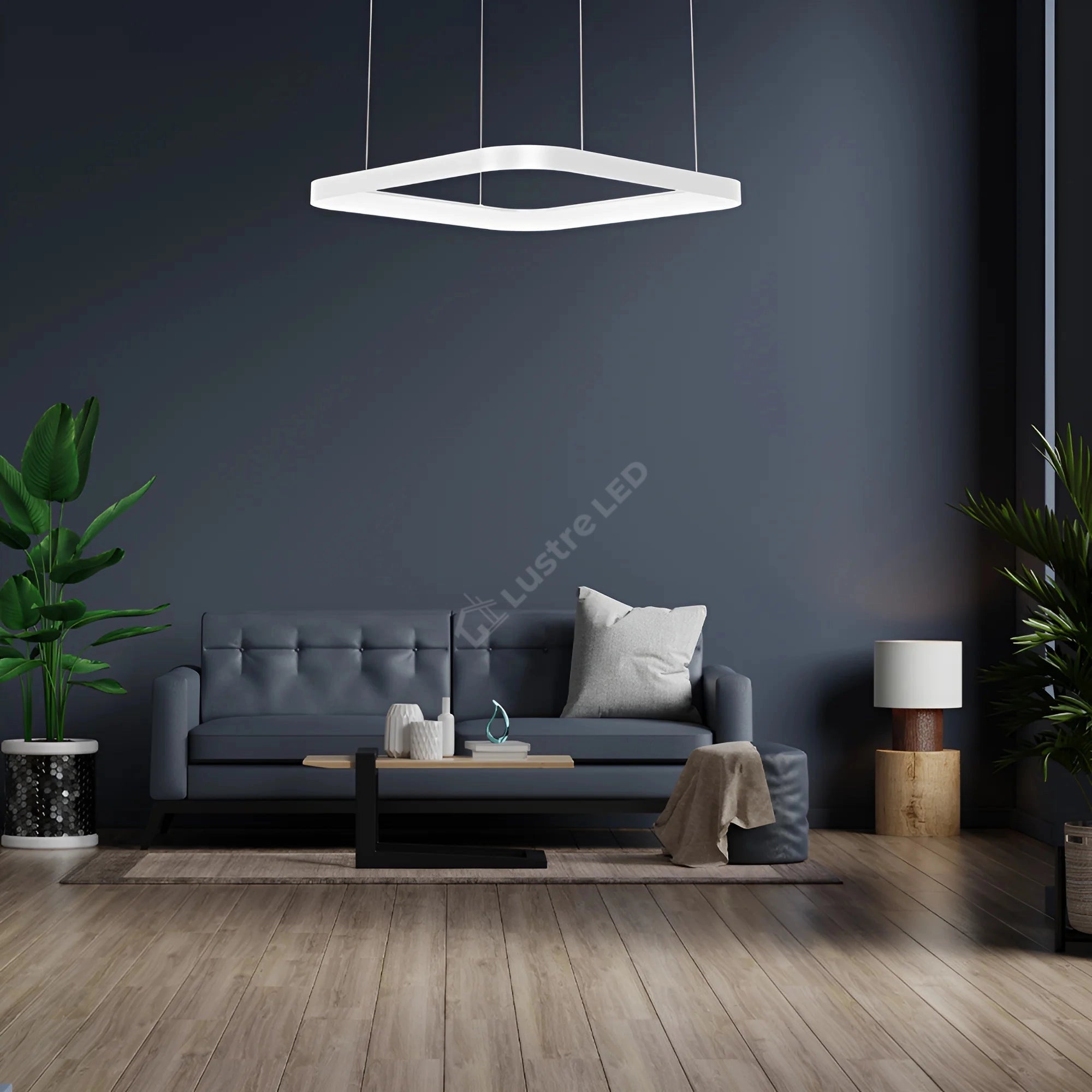 Lustra LED TULLIO SQUARE INSIDE White, 4260lm, CCT, 48cm
