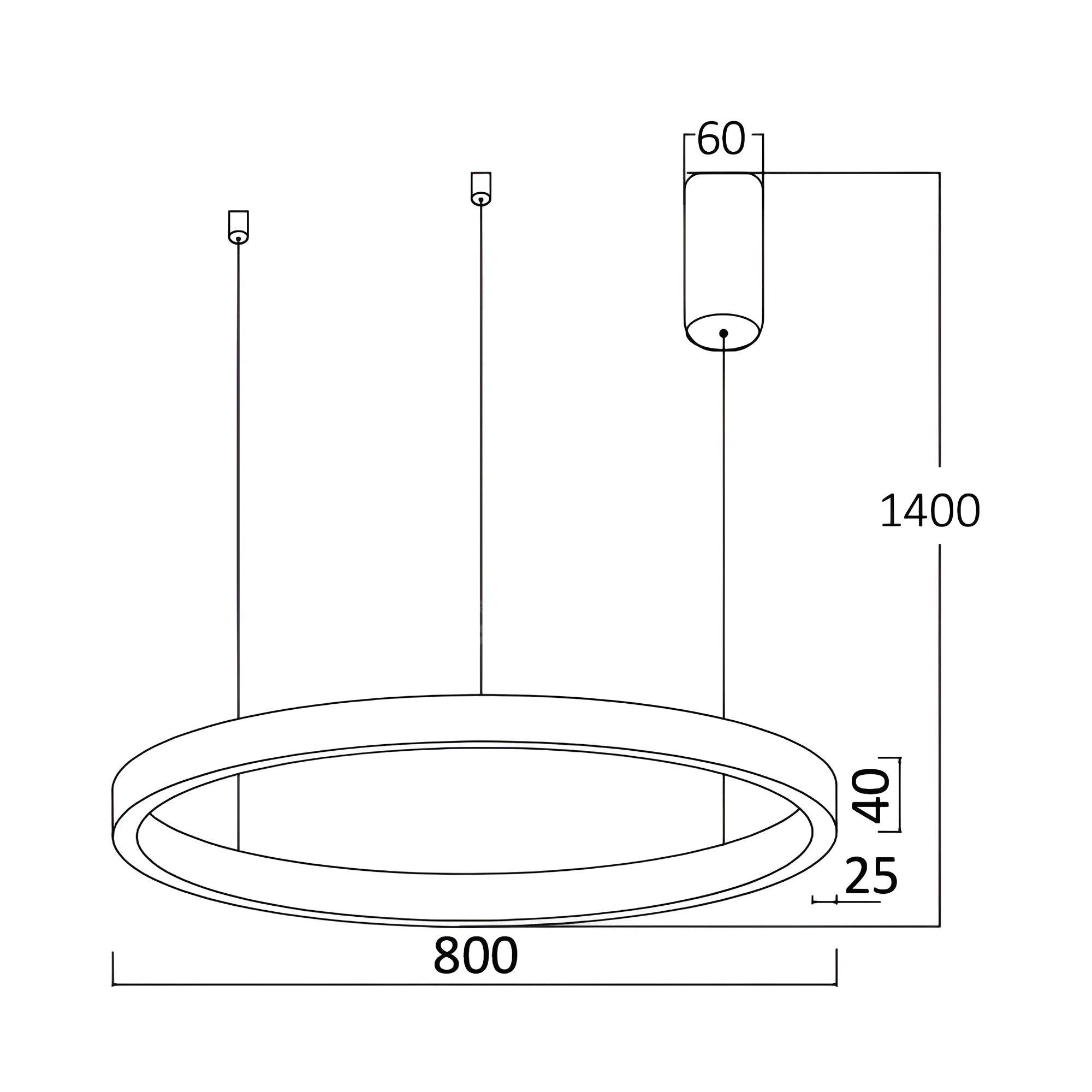 Lustra LED TULLIO White, 4520lm, CCT, 1 Segment 80cm