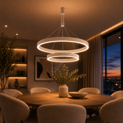 Lustra LED TULLIO White, 6500lm, CCT, 2 Segmente 60/40cm