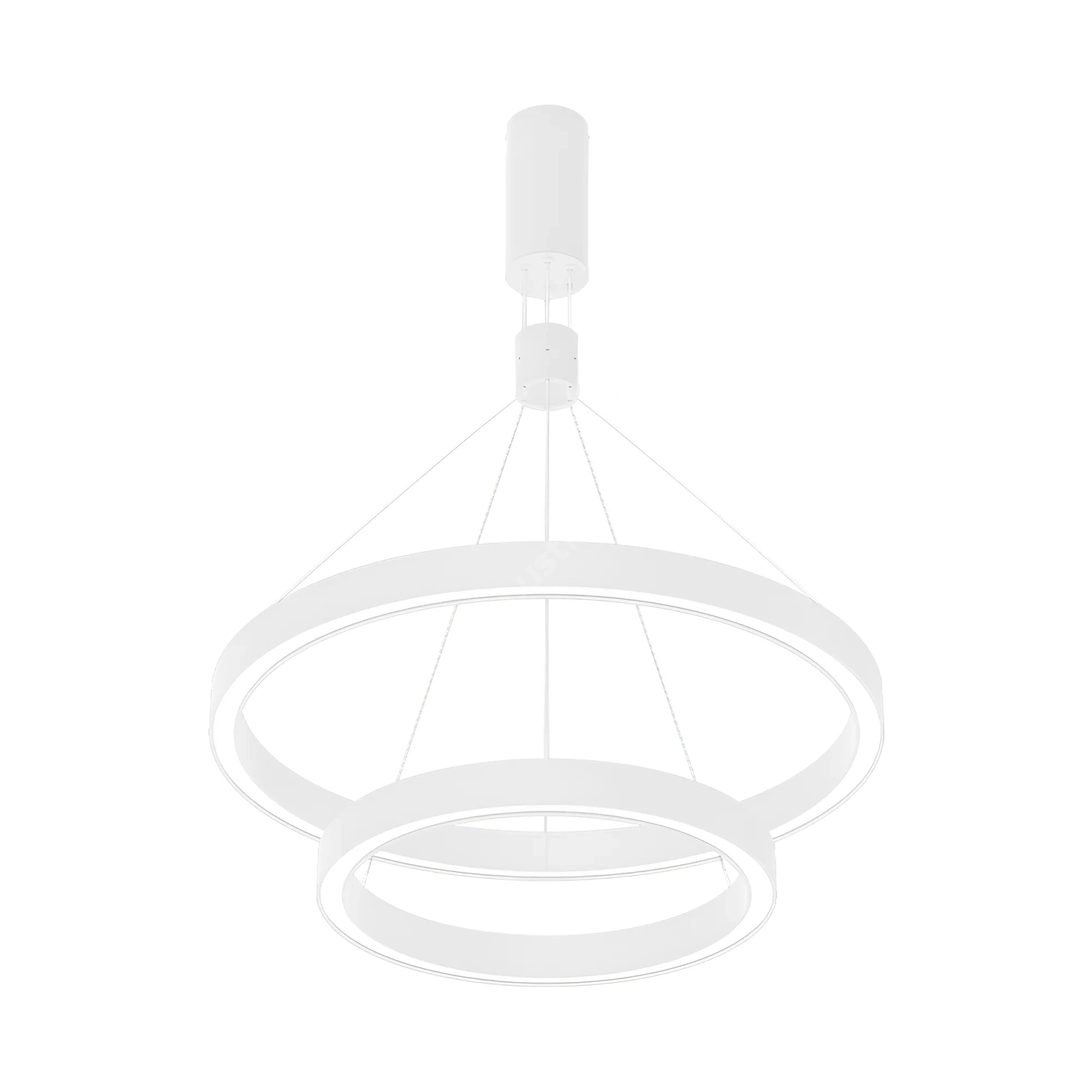 Lustra LED TULLIO White, 6500lm, CCT, 2 Segmente 60/40cm