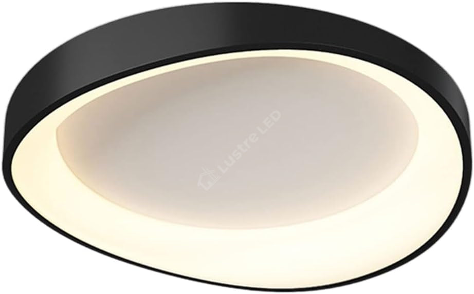 Lustra LED Valente Black Echivalent 500W Telecomanda NEAGRA / 48CM / MINIMALIST DESIGN Lighting Fixtures