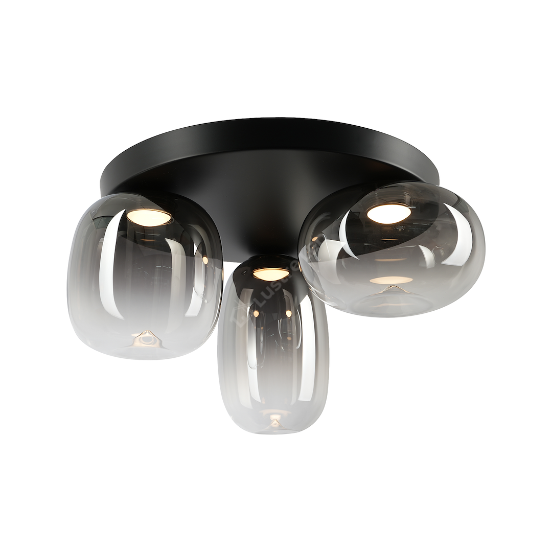 Lustra LED Vaso Smoked Premium Abajur Fumuriu Echivalent 100W
