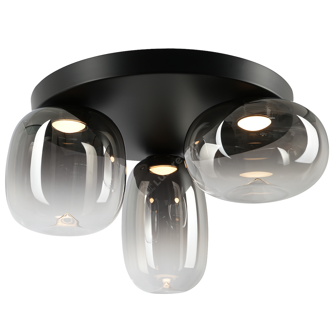 Lustra LED Vaso Smoked Premium Abajur Fumuriu Echivalent 100W