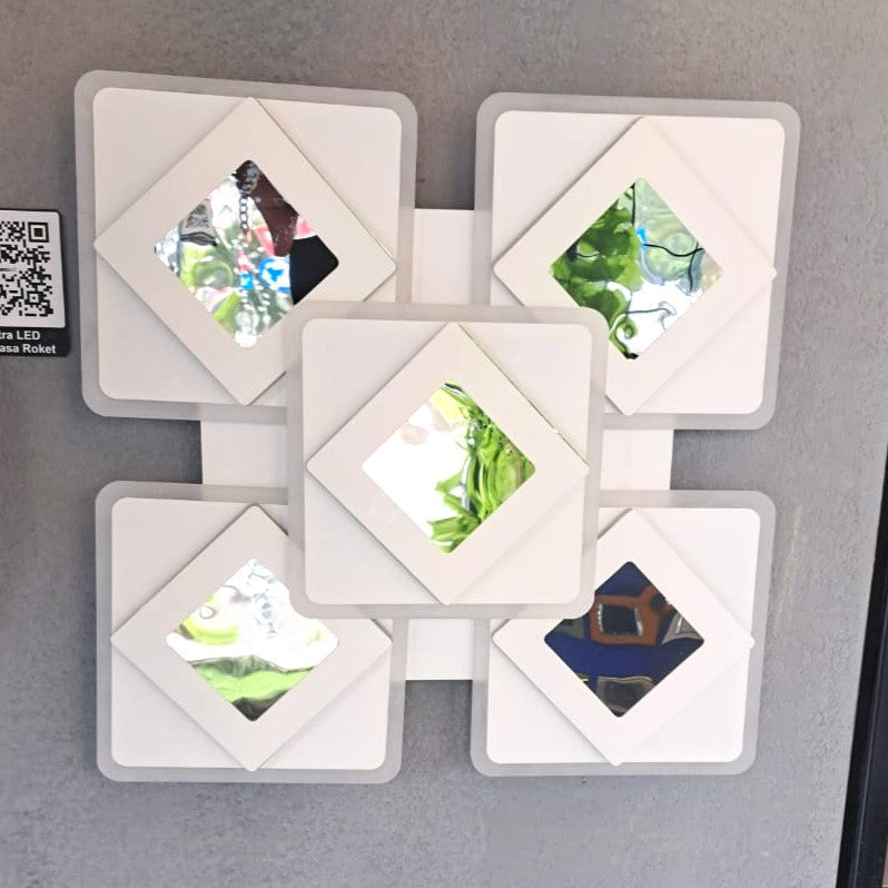 Lustra LED Venice Mirror 3D RGB Echivalent 600W Telecomanda