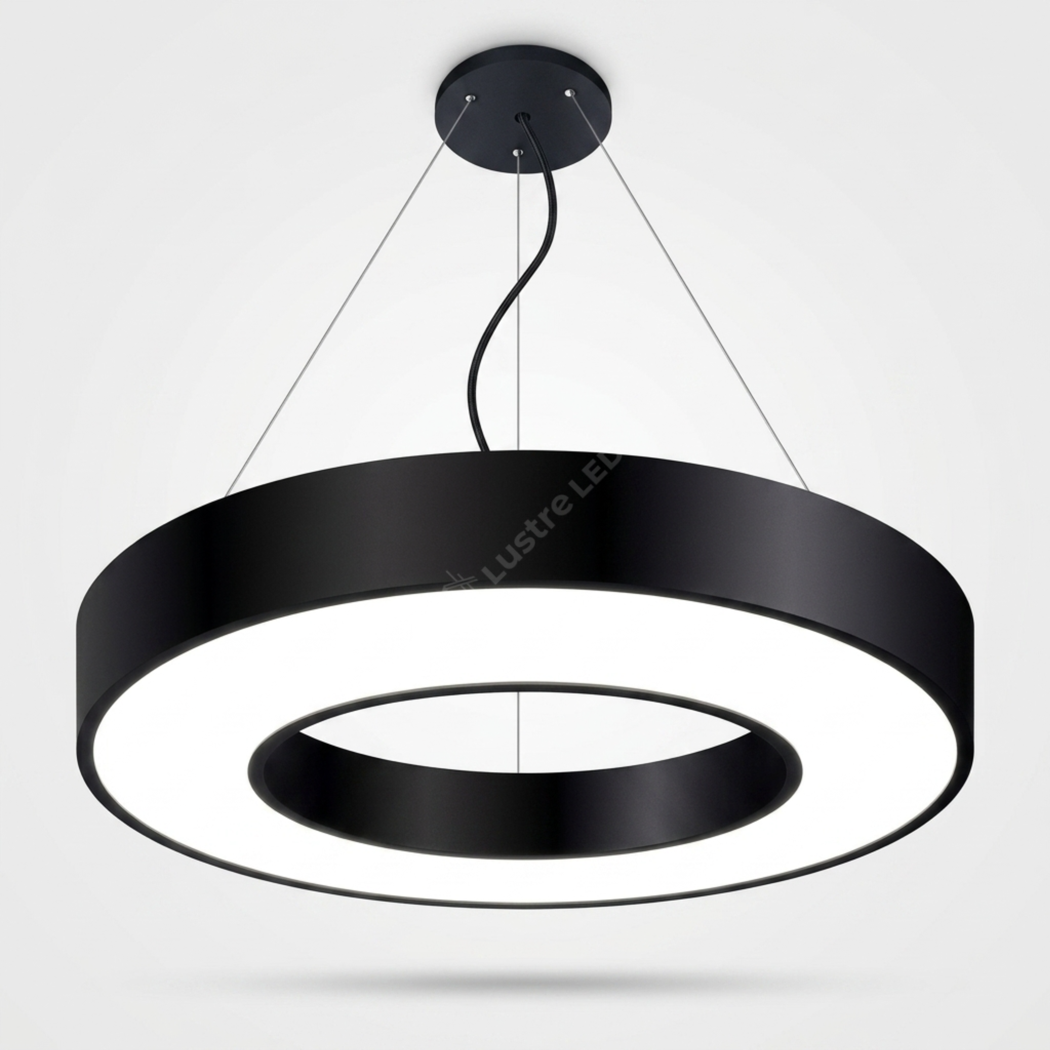 Lustra LED VISBY Black 60CM Echivalent 150W