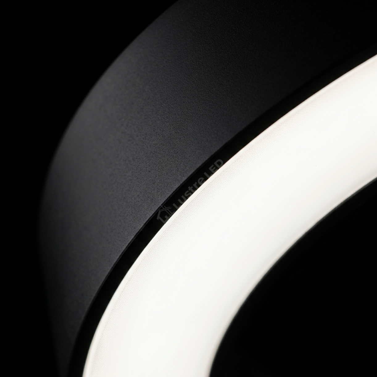 Lustra LED VISBY Black 60CM Echivalent 150W
