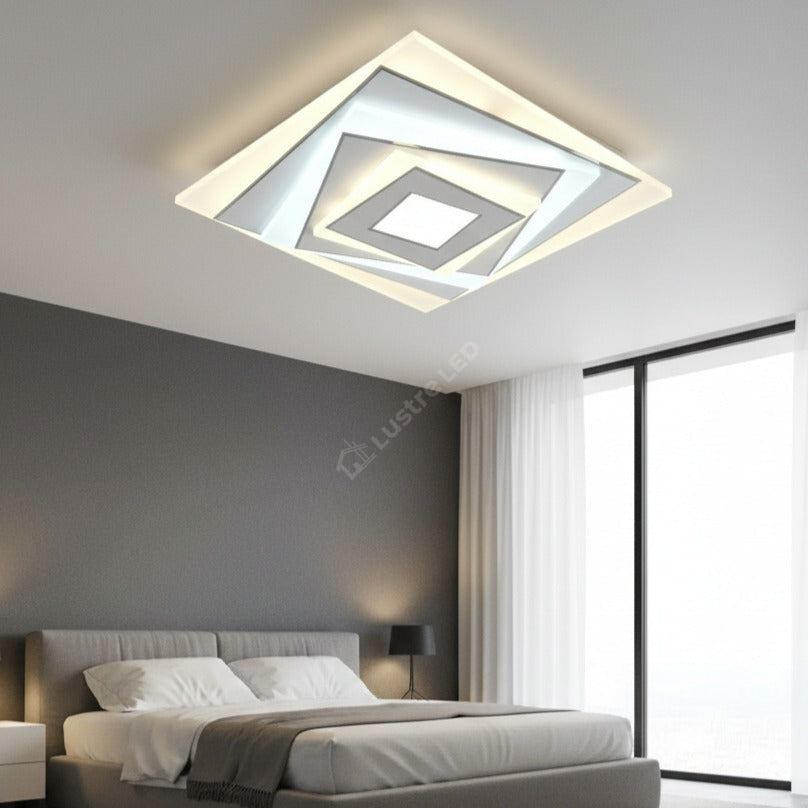 Lustra LED White & Silver FIORO Echivalent 400W 30cm 3 Lumini