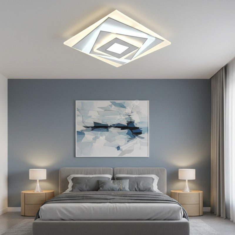 Lustra LED White & Silver FIORO Echivalent 400W 30cm 3 Lumini