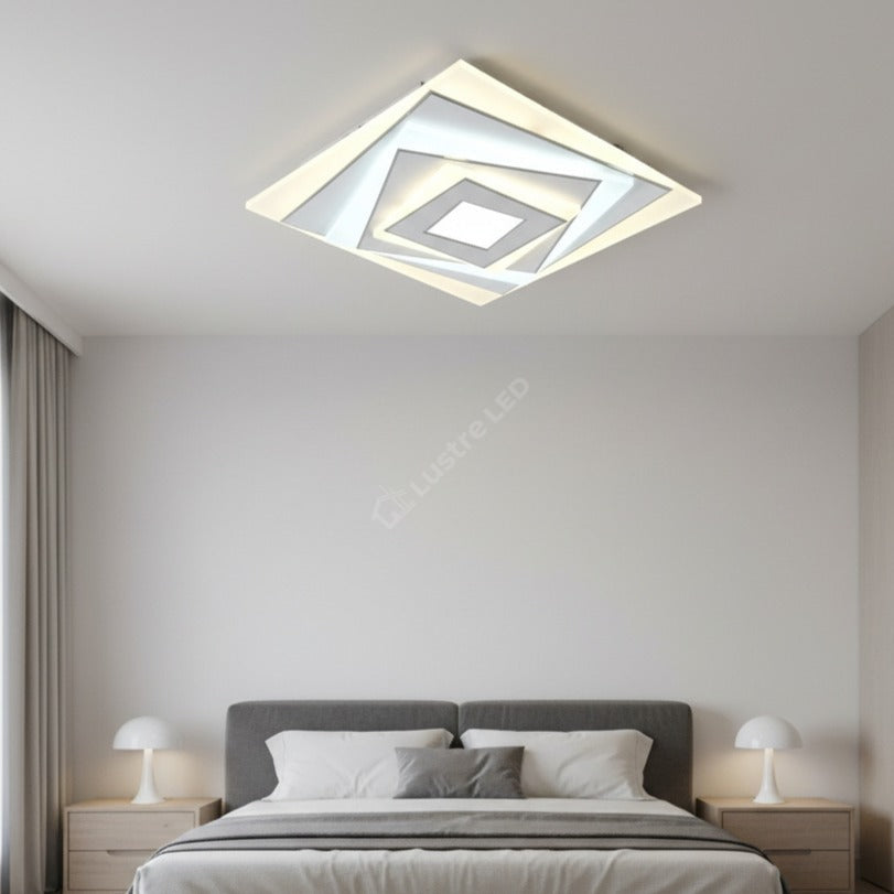 Lustra LED White & Silver FIORO Echivalent 400W 30cm 3 Lumini