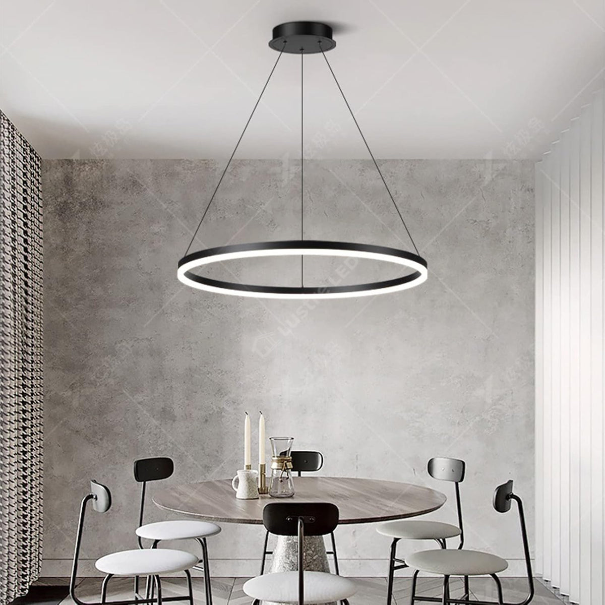 Lustra LED WONDERLAND Black 1 Segment Echivalent 300W Telecomanda