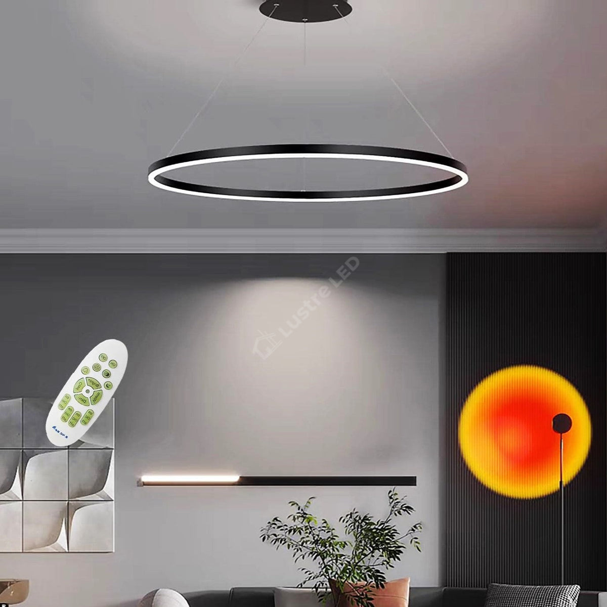 Lustra Led Wonderland Black 1 Segment Echivalent 300W Lighting Fixtures