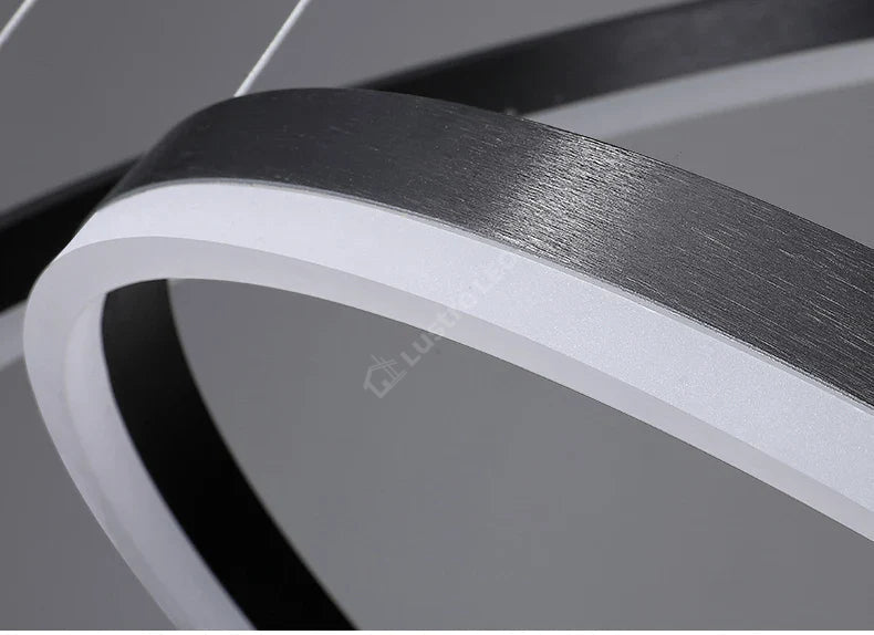 Lustra Led Wonderland Black 3 Segmente Mobile Telecomanda - 30 + 40 + 60Cm Lighting Fixtures