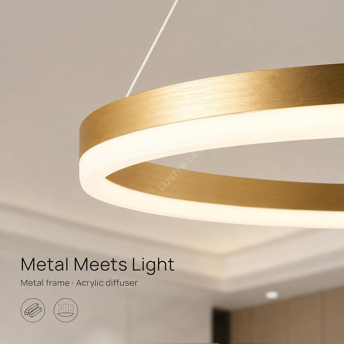Lustra LED WONDERLAND Gold 1 Segment Echivalent 300W Telecomanda