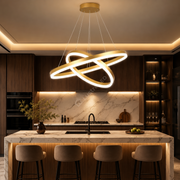 Lustra LED WONDERLAND Gold 2 Segmente Echivalent 400W Telecomanda