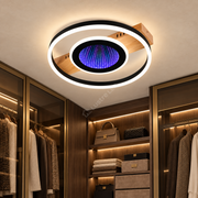 Lustra LED Woody Touch Circle 3D RGB Telecomanda Echivalent 500W