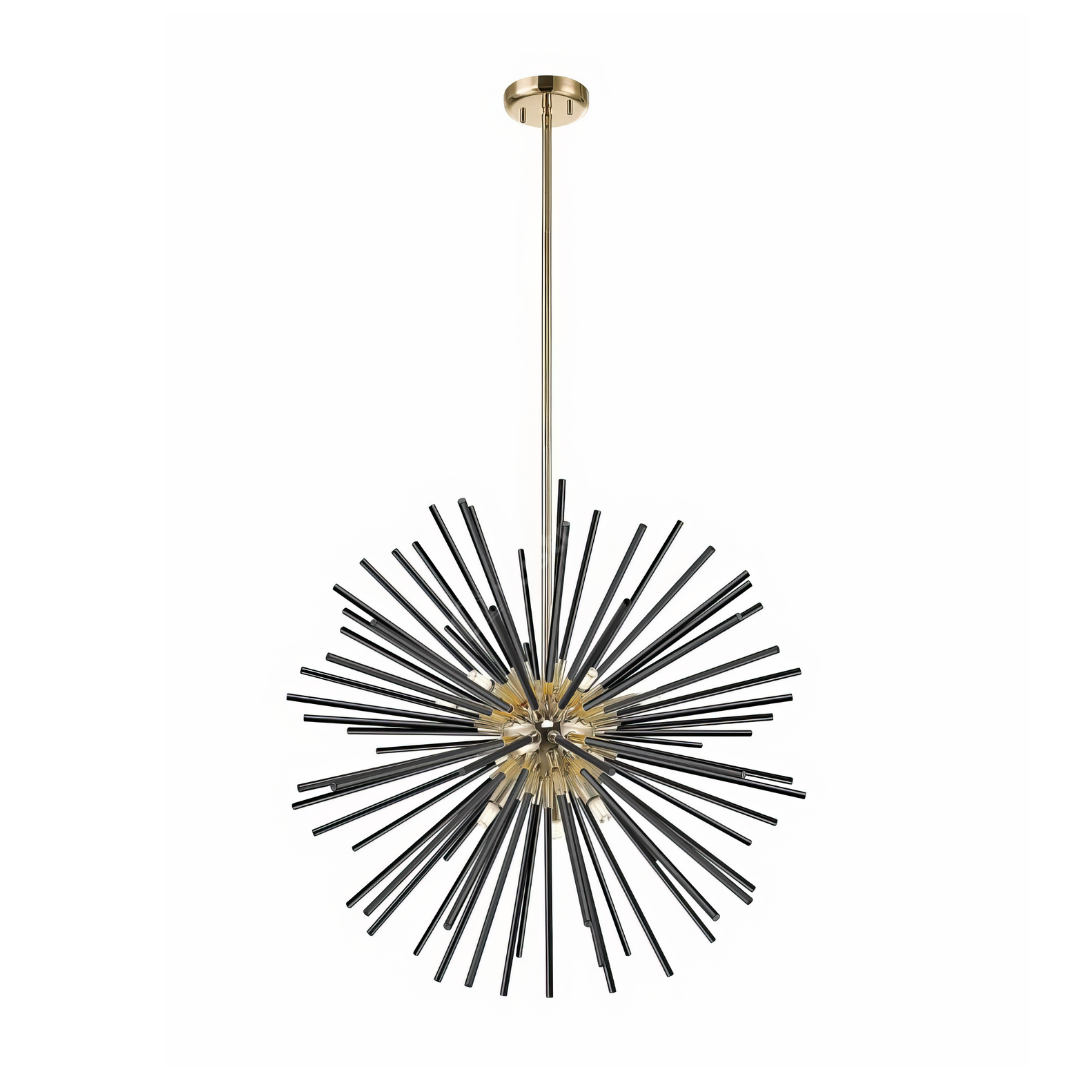 Lustra LED Black + Gold Serico NEGRU + AURIU / MINIMALIST DESIGN Lighting Fixtures