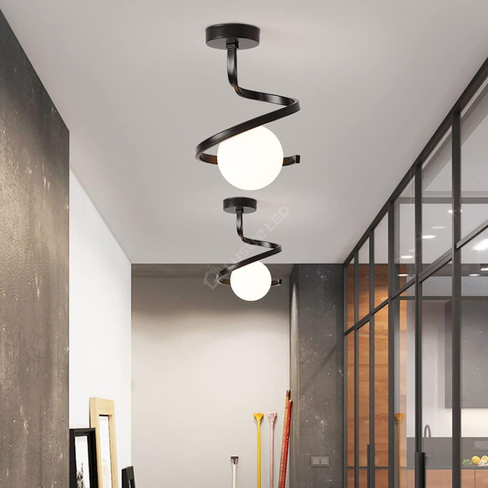Lustra MERSA Black Abajur Mat 1xE27