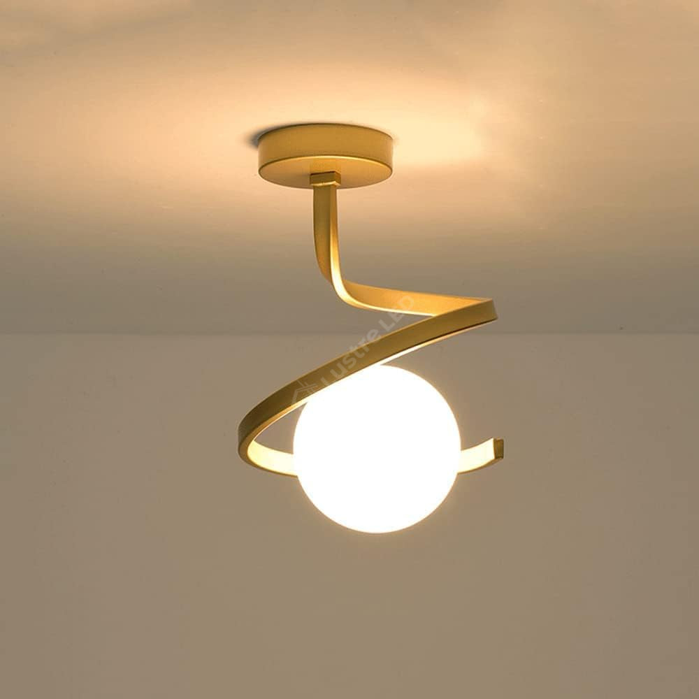 Lustra MERSA Gold Abajur Mat 1xE27