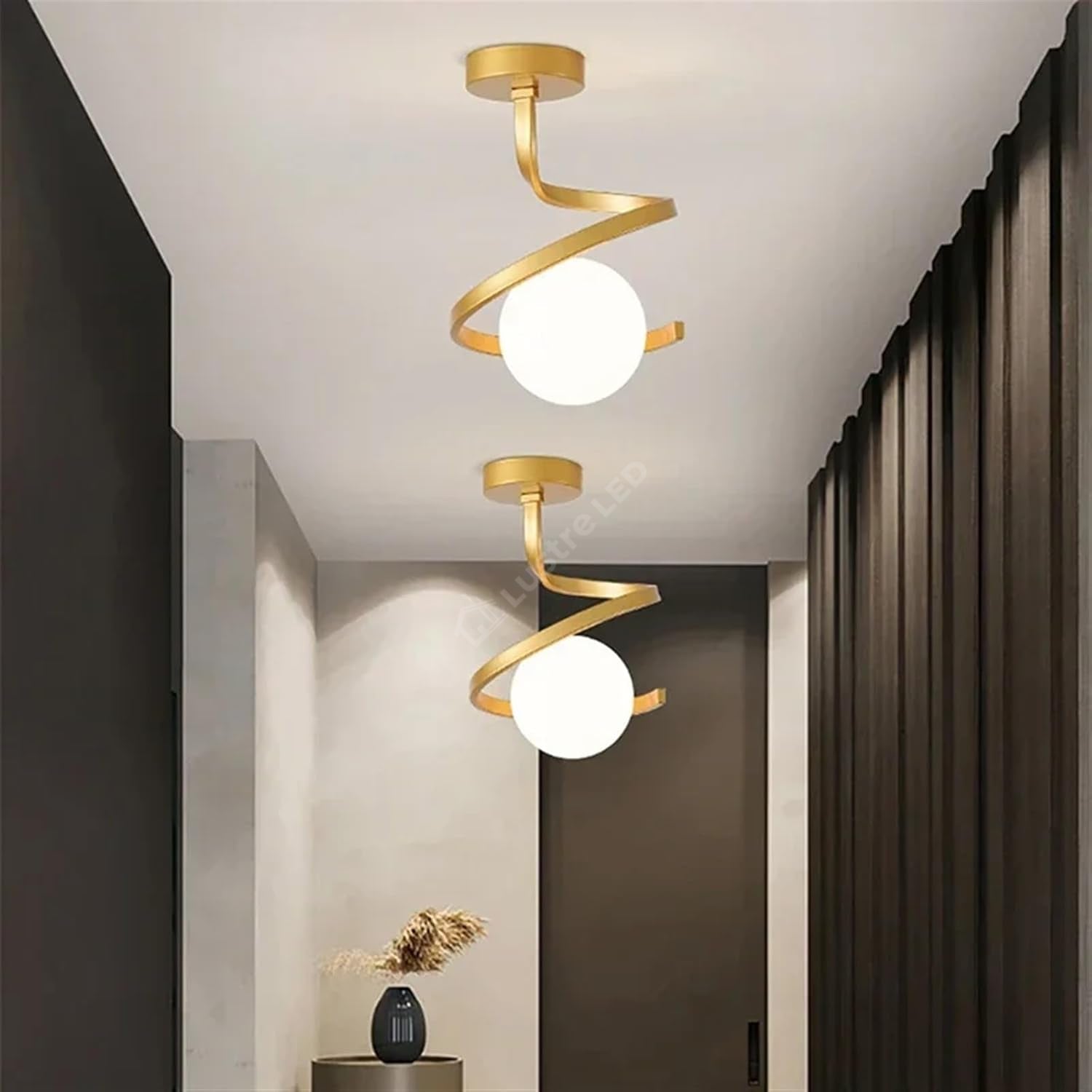 Lustra MERSA Gold Abajur Mat 1xE27
