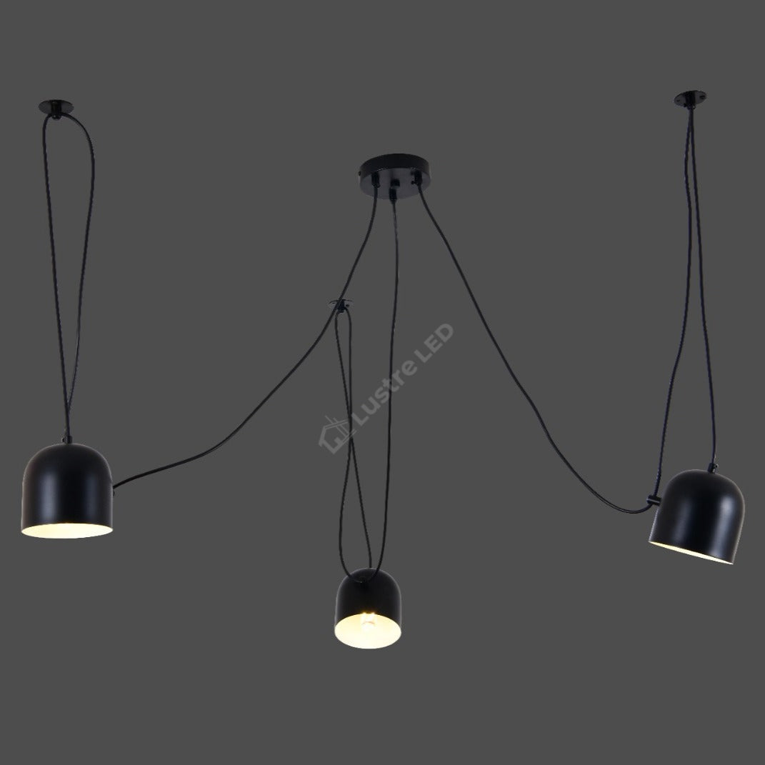 Lustra Moderna Custom Form Black Bowls 3xE27