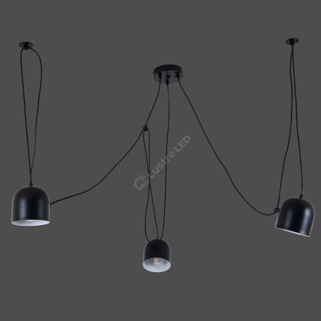 Lustra Moderna Custom Form Black Bowls 3xE27