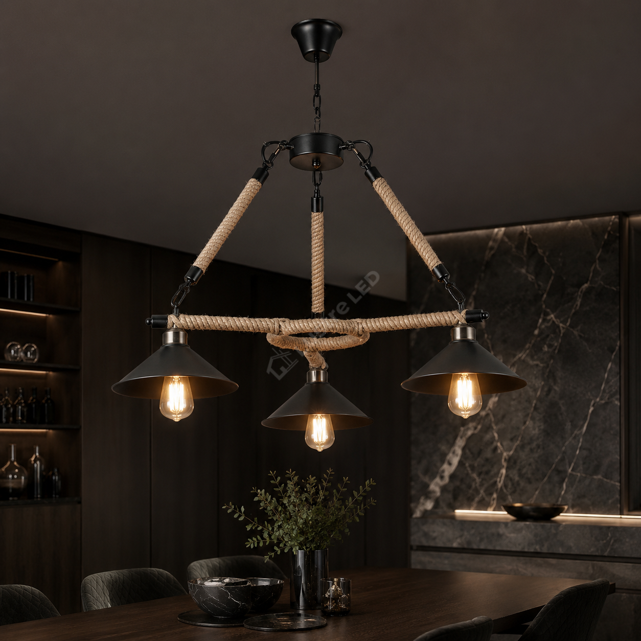 Lustra MONACO 3xE27 Black