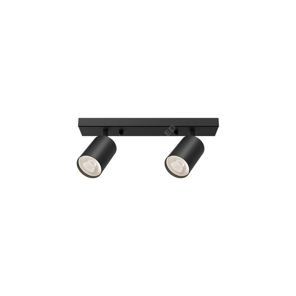 Lustra Neagra Liniara cu 2 Spoturi Reglabile 2xGU10 Lighting Fixtures