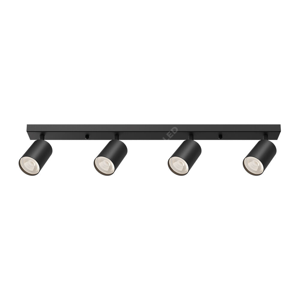Lustra Neagra Liniara cu 4 Spoturi Reglabile 4xGU10 Lighting Fixtures