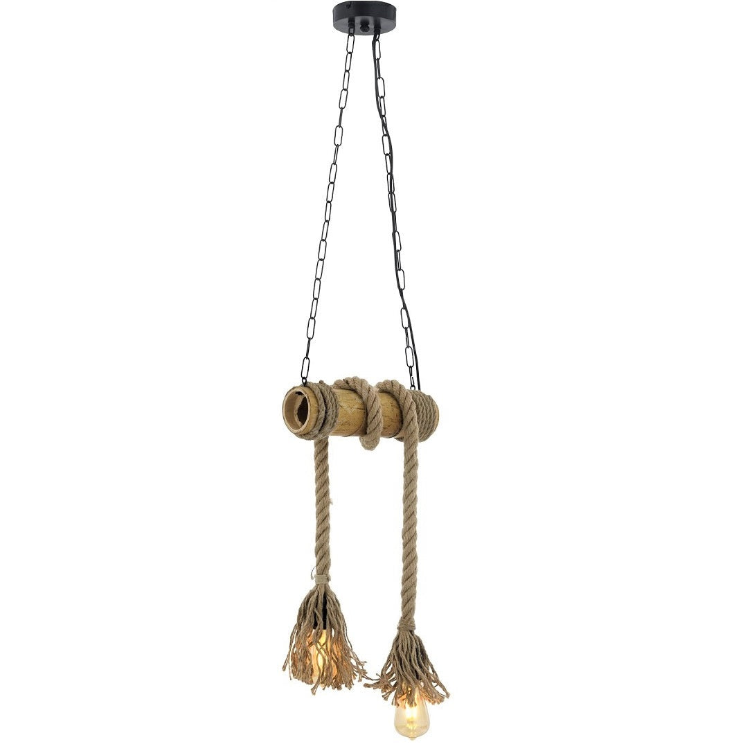 Lustra Retro Design Bamboo 2Xe27 Lighting Fixtures