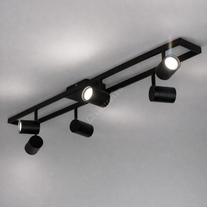 Lustra SCANDINAV Black cu Spoturi Reglabile 6xGU10 Premium 75cm