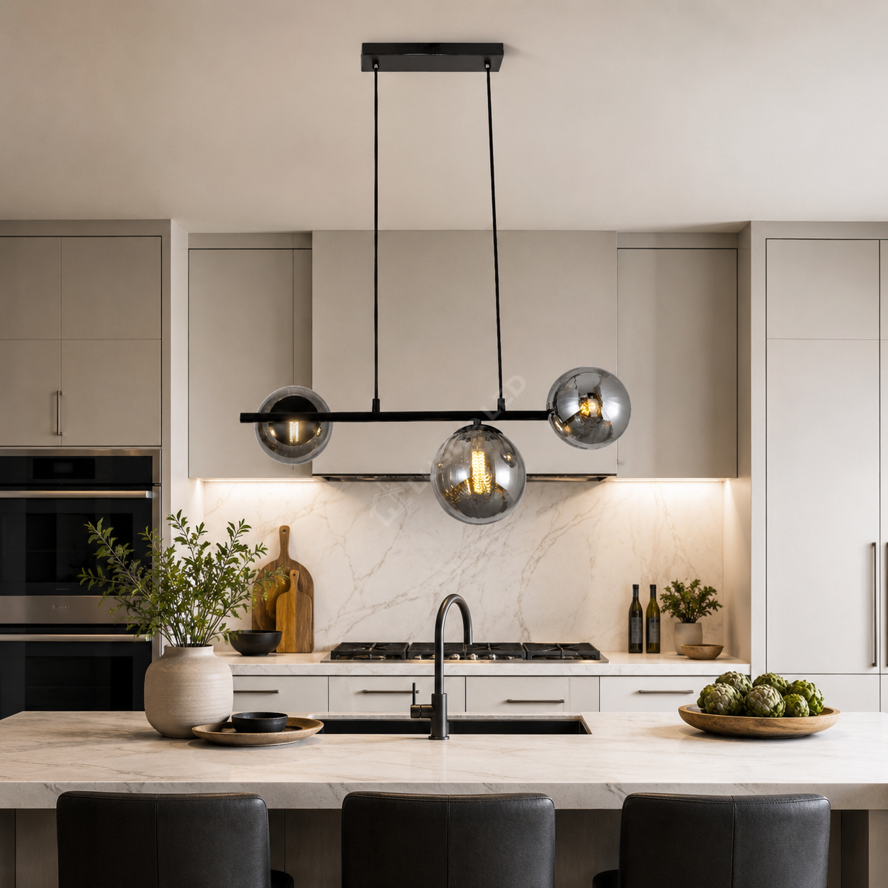 Lustra Suspendata Abajur Fumuriu 3xE27 Axis Lights
