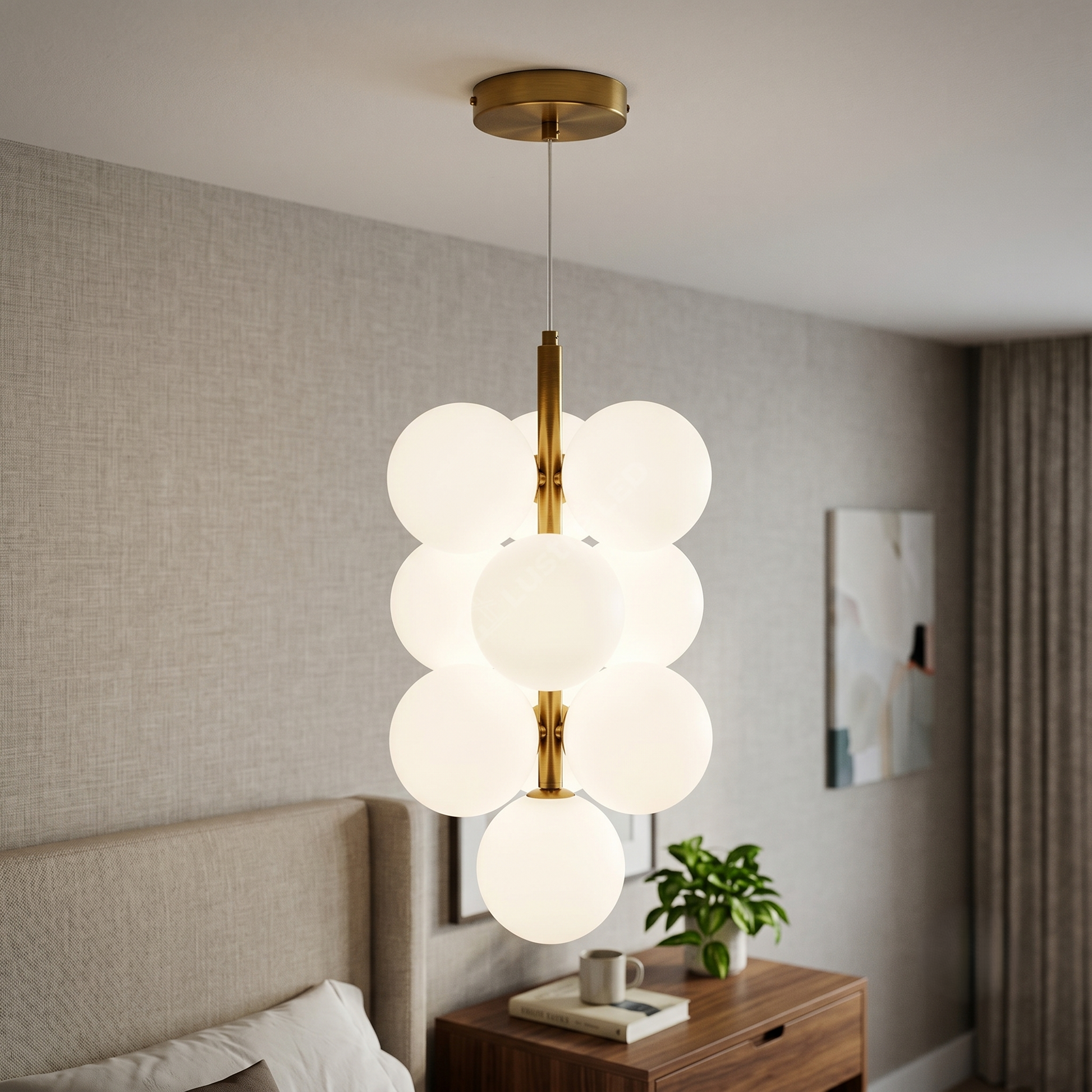 Lustra Suspendata Abajur MAT Gold VINTER 10xG9