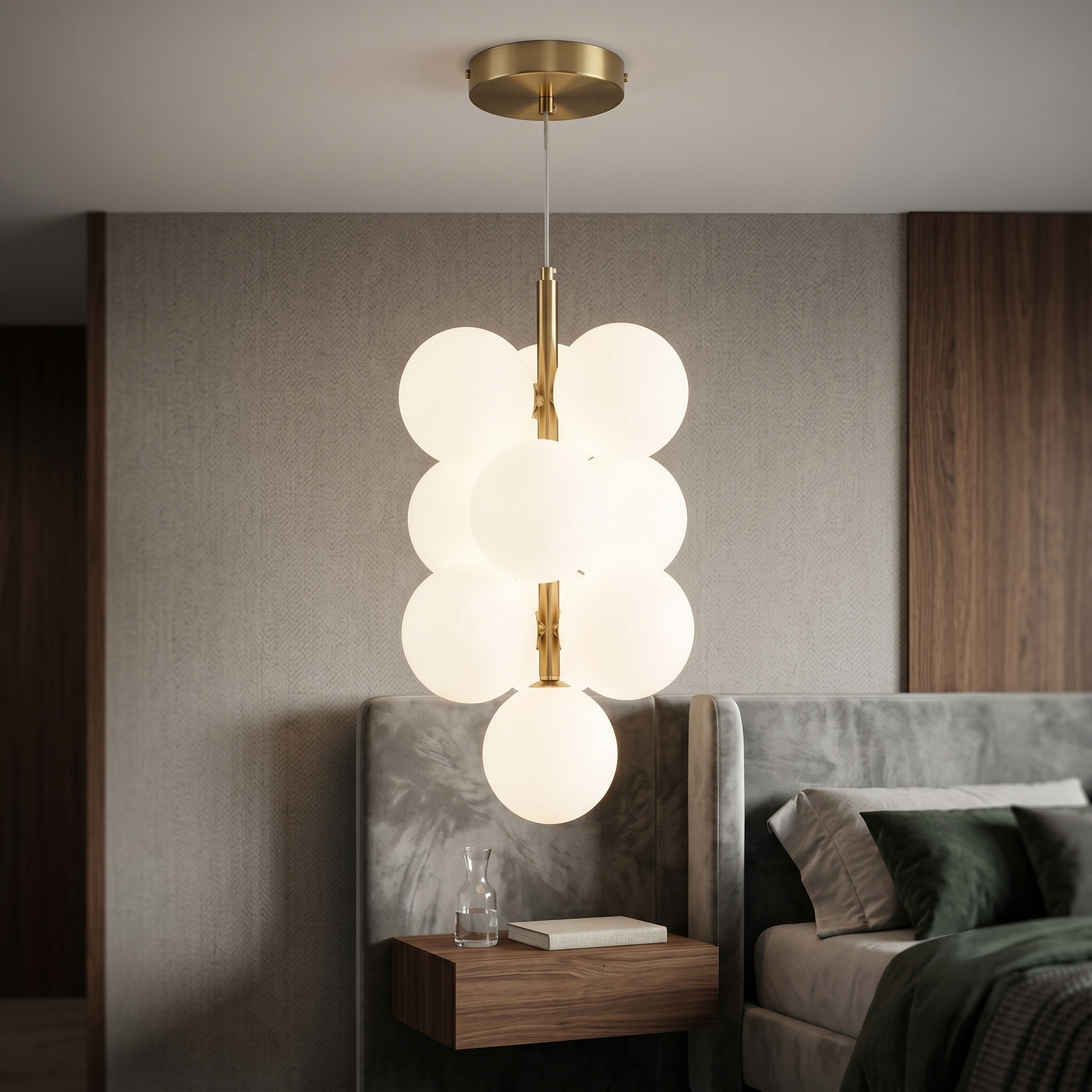 Lustra Suspendata Abajur MAT Gold VINTER 10xG9