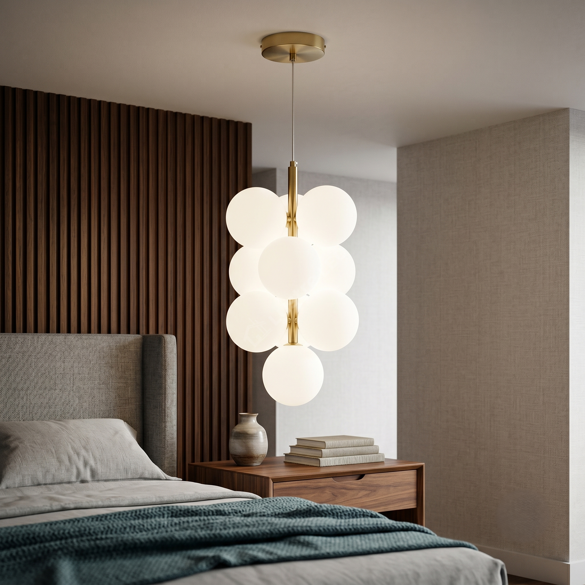 Lustra Suspendata Abajur MAT Gold VINTER 10xG9