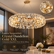 Lustra Suspendata Crystal Dandelion Gold XXL