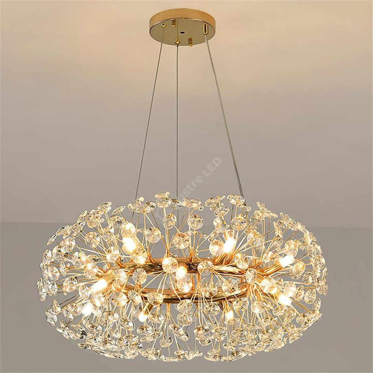 Lustra Suspendata Crystal Dandelion Gold XXL