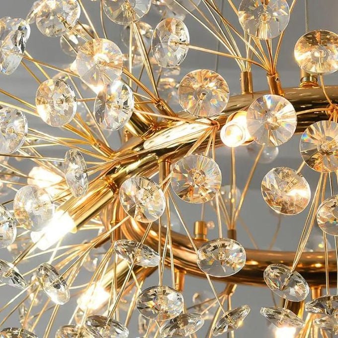 Lustra Suspendata Crystal Dandelion Gold XXL