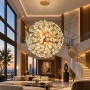 Lustra Suspendata Crystal Dandelion Gold