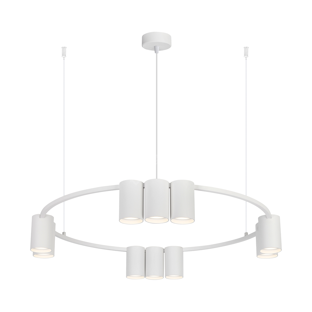 Lustra Suspendata cu 10 Spoturi Genesis Circle White Ø60CM