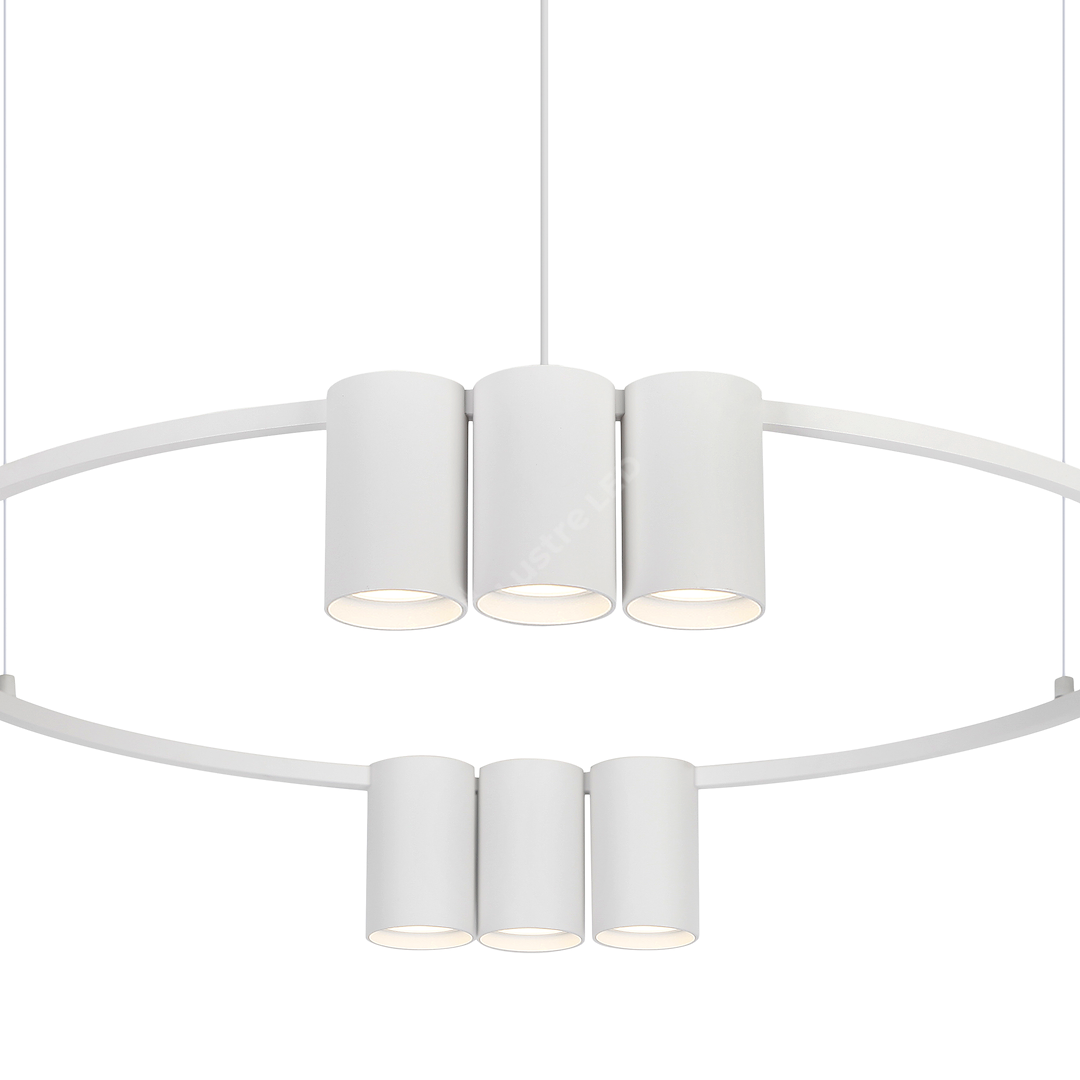 Lustra Suspendata cu 10 Spoturi Genesis Circle White Ø60CM