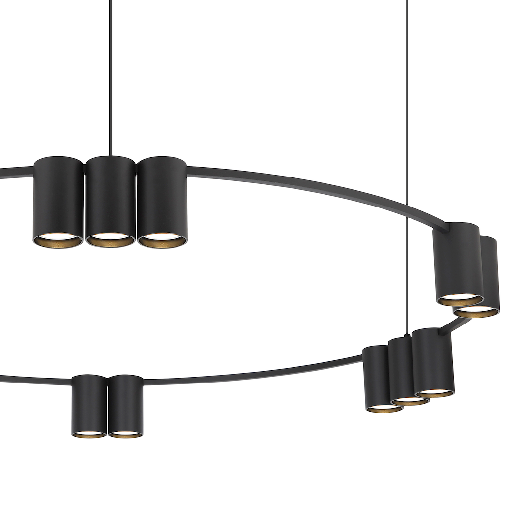 Lustra Suspendata cu 15 Spoturi Genesis Circle Black Ø100CM