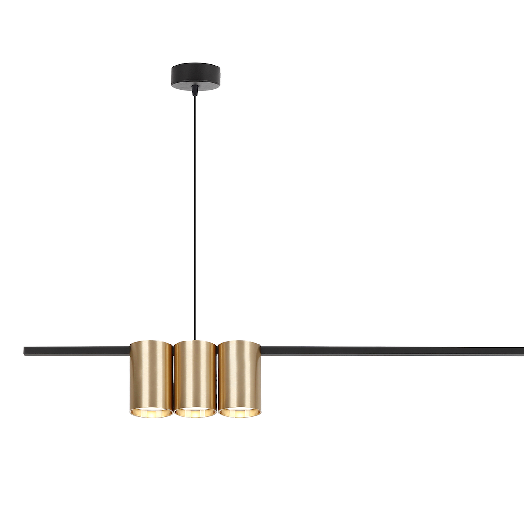 Lustra Suspendata cu 5 Spoturi Genesis Black & Gold 100CM