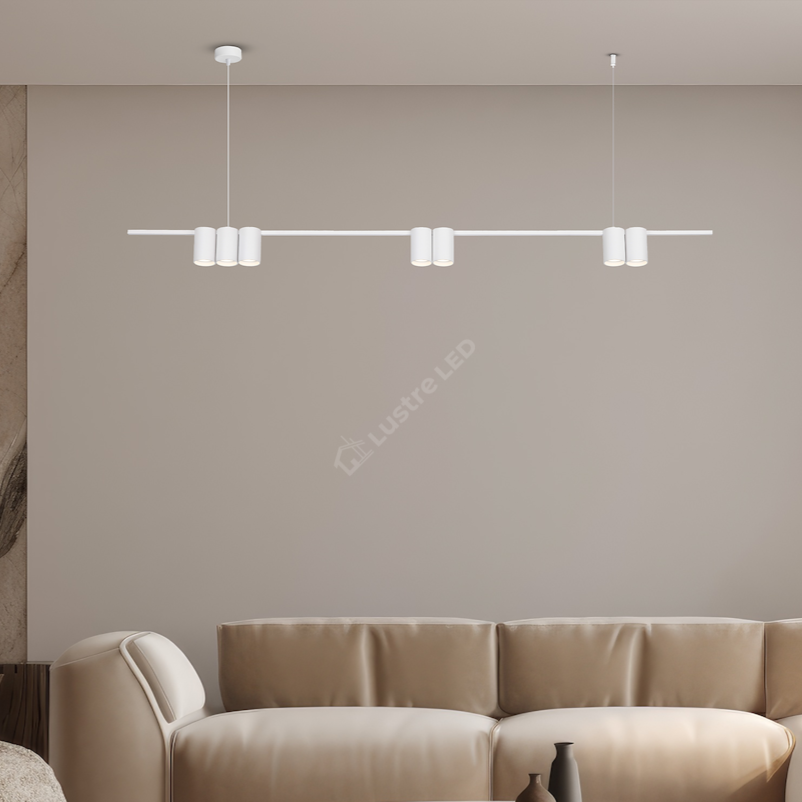 Lustra Suspendata cu 7 Spoturi Genesis White 150CM